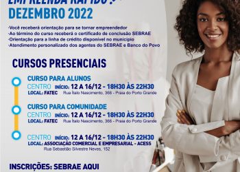 Prefeitura divulga agenda de cursos presenciais gratuitos do Programa Empreenda Rápido