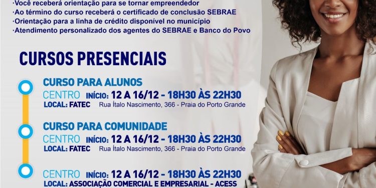 Prefeitura divulga agenda de cursos presenciais gratuitos do Programa Empreenda Rápido