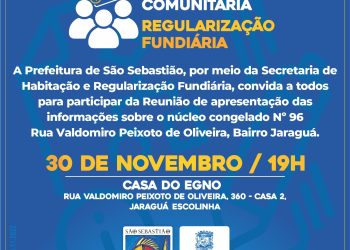 Prefeitura de São Sebastião promove reunião sobre regularização fundiária nesta quarta-feira (30) no Jaraguá