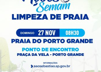 Prefeitura realizará ação de limpeza de praia e conscientização ambiental no Porto Grande