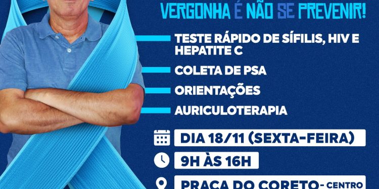 Novembro Azul: Prefeitura realiza evento voltado a saúde do homem na região central de São Sebastião