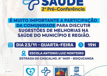 Segunda Pré-conferência da Saúde será amanhã (23) em Boiçucanga