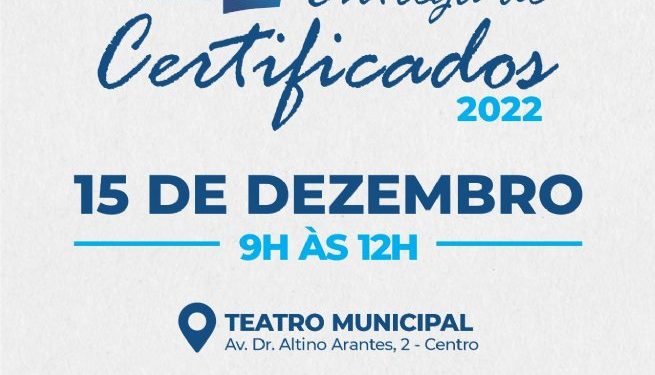 Prefeitura entrega certificados a alunos dos cursos realizados pela Escola de Governo e Gestão em 2022