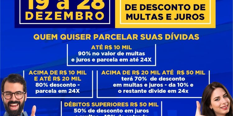 Prefeitura lança campanha de Anistia Fiscal de 19 a 28 de dezembro   
