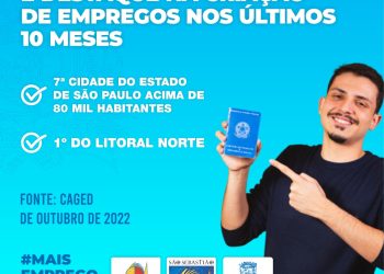 São Sebastião é o município que mais cria vagas de emprego com carteira assinada no Litoral Norte
