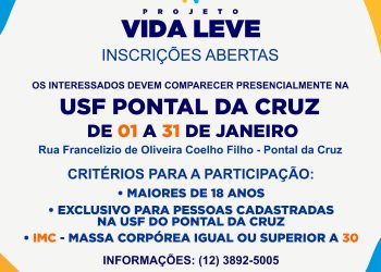 Prefeitura de São Sebastião abrirá inscrições para projeto de auxílio ao emagrecimento voltado aos usuários da USF do Pontal da Cruz