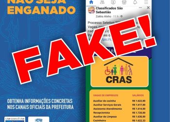 Prefeitura de São Sebastião não abriu processo seletivo para o CRAS; notícia é falsa