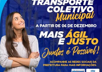 Nova concessão do Transporte Público Coletivo de Passageiros faz alterações a partir de 06 de dezembro e cria linhas de integração