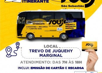 Posto itinerante para cadastro e recarga do cartão SOU continua hoje (28) em Juquehy   