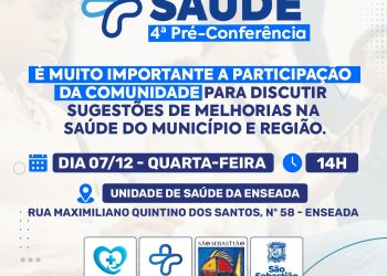 Prefeitura realizará quarta Pré-conferência da Saúde no bairro da Enseada