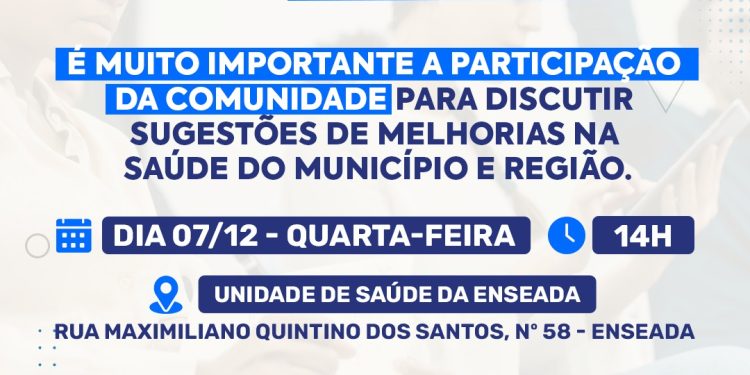 Prefeitura realizará quarta Pré-conferência da Saúde no bairro da Enseada