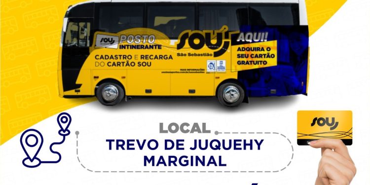 Prefeitura de São Sebastião anuncia posto itinerante para cadastro e recarga do cartão SOU; primeiro ponto será a partir de hoje (27) na costa sul   