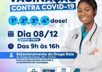 Prefeitura de São Sebastião realiza ação de imunização contra a Covid-19 nesta quinta-feira (8) no estacionamento da Droga Raia, na região central