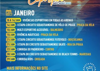 Programação da Arena Esportiva de São Sebastião – Verão 2023 começa nesta terça-feira (10)