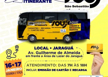 Posto itinerante para emissão e recarga do cartão SOU continua no Jaraguá até amanhã (17)