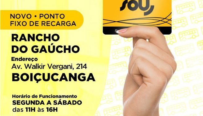 Juquehy e Boiçucanga possuem pontos fixos de recarga do cartão SOU