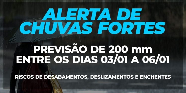 Prefeitura de São Sebastião alerta para chuvas intensas e ventos fortes entre terça (3) e sexta-feira (6)
