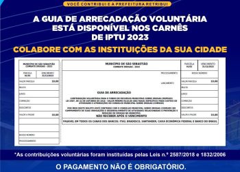 IPTU: munícipes têm opção de contribuir voluntariamente em ações de combate às drogas e apoio ao Corpo de Bombeiros