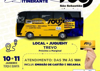Posto itinerante para emissão e recarga do cartão SOU estará em Juquehy até amanhã (10)