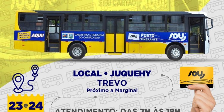 Posto itinerante para emissão e recarga do cartão SOU estará hoje (23) e amanhã (24) em Juquehy