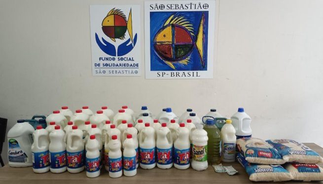 Fundo Social recebe doações de produtos de limpeza e alimentos não perecíveis da Associação Esportiva do Litoral