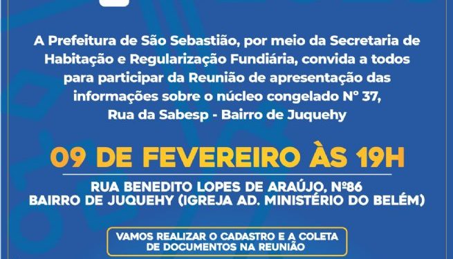 Prefeitura realiza reunião sobre regularização fundiária com moradores da Rua da Sabesp, em Juquehy