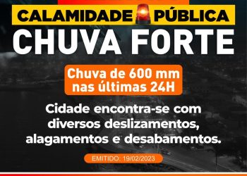 Prefeitura de São Sebastião decreta de calamidade pública devido às fortes chuvas que atingem o município