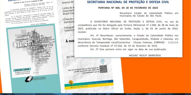 Governo Federal reconhece Estado de Calamidade Pública de São Sebastião   