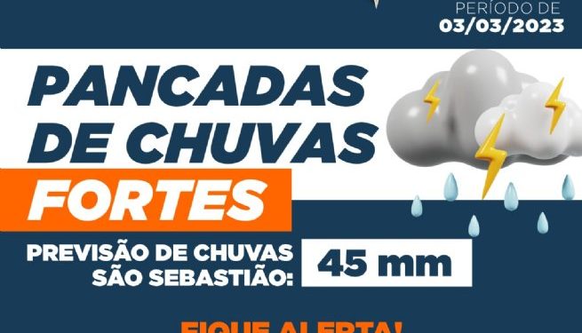 Defesa Civil de São Sebastião alerta para previsão de fortes chuvas nesta sexta-feira
