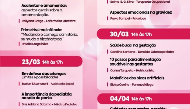 Prefeitura abre inscrições para Curso de Gestantes e Casais Grávidos