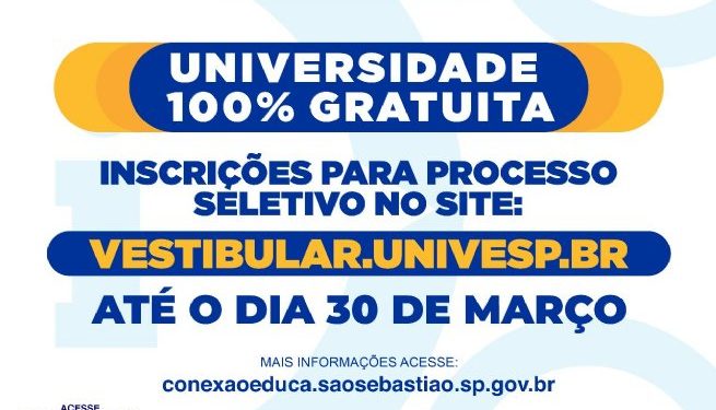 Inscrições para cursos superior da Univesp seguem até o dia 30 de março