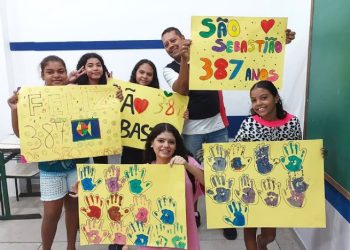 Alunos da rede municipal comemoram os 387 anos de São Sebastião