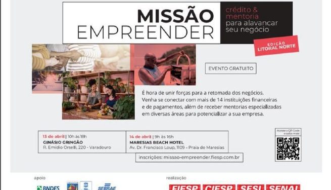 Missão Empreender: São Sebastião e Fiesp oferecem mentorias e linhas de crédito para empresários do Litoral Norte