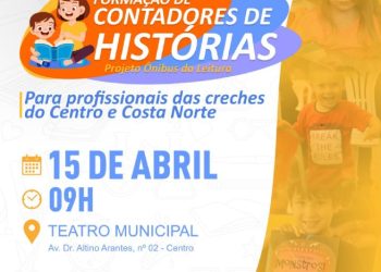 Profissionais de Creches municipais participam de formação sobre contação de histórias no sábado