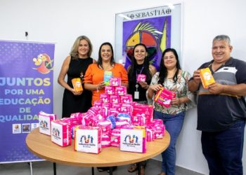 Educação de São Sebastião recebe doação de mais de 1 mil unidades de absorventes entregues por colaboradores da Sabesp