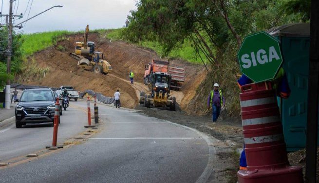 Obras do Contorno Sul da Tamoios avançam em São Sebastião