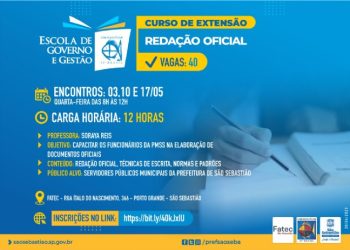 Prefeitura de São Sebastião oferece cursos de oratória e redação oficial para servidores municipais