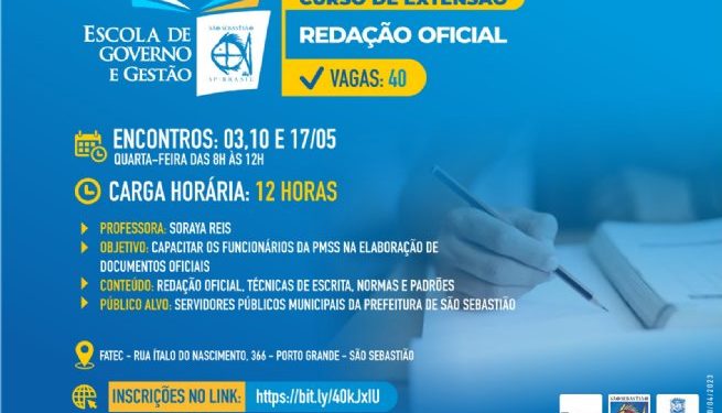 Prefeitura de São Sebastião oferece cursos de oratória e redação oficial para servidores municipais