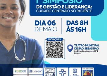 São Sebastião está com inscrições abertas para o 1º Simpósio de Gestão e Liderança voltado para profissionais da saúde