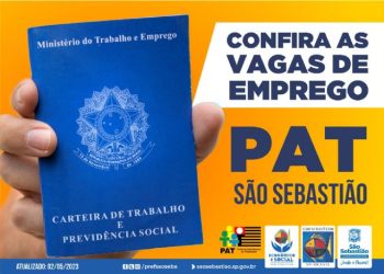 PAT de São Sebastião começa semana com 87 oportunidades de emprego; saiba como concorrer
