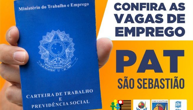 PAT de São Sebastião começa semana com 87 oportunidades de emprego; saiba como concorrer