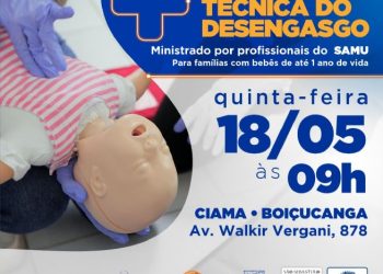 Prefeitura de São Sebastião promove treinamento gratuito de Técnica de Desengasgo de Bebês na Costa Sul