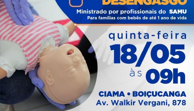 Prefeitura de São Sebastião promove treinamento gratuito de Técnica de Desengasgo de Bebês na Costa Sul