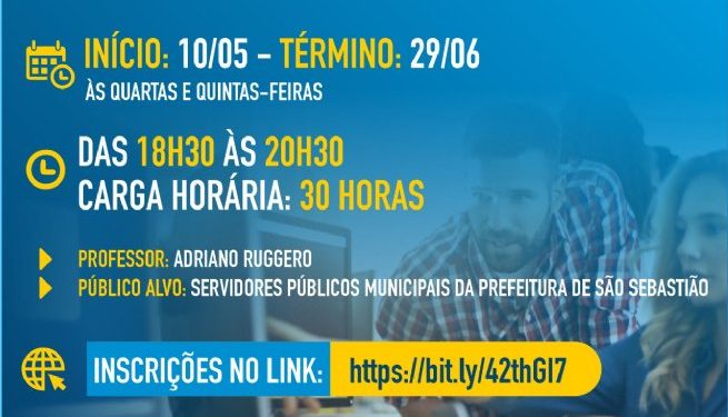 Prefeitura de São Sebastião oferece novos cursos de extensão para servidores municipais
