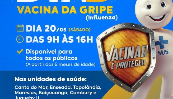 São Sebastião terá Dia D de vacinação contra gripe e reforço bivalente contra a Covid-19 neste sábado