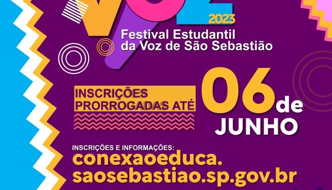 1º Festival Estudantil da Voz de São Sebastião tem inscrições prorrogadas para 6 de junho