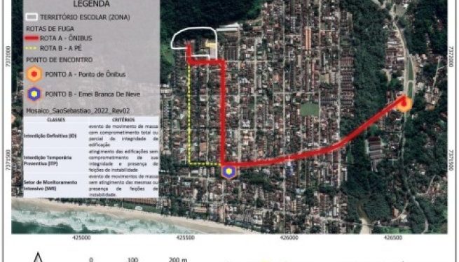 Escola de Juquehy tem Plano Preventivo Emergencial de Contingência contra chuvas e escorregamento de terra