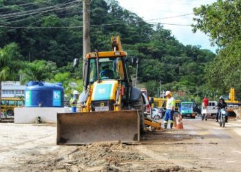 Sabesp já executou 30% da obra para abastecimento de água em Barra do Sahy