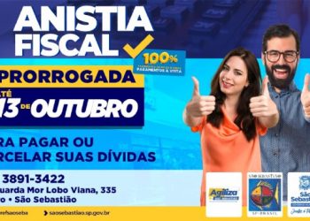 Prefeitura de São Sebastião prorroga Anistia Fiscal até 13 de outubro