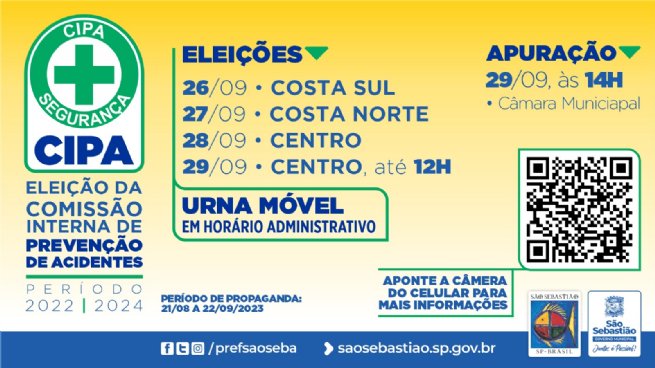 Prefeitura de São Sebastião convida servidores para participarem da votação CIPA 2023